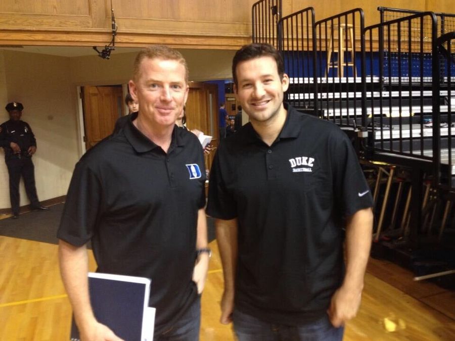 Tony Romo And Jason Garrett Are Duke Fans. Of Course They Are.