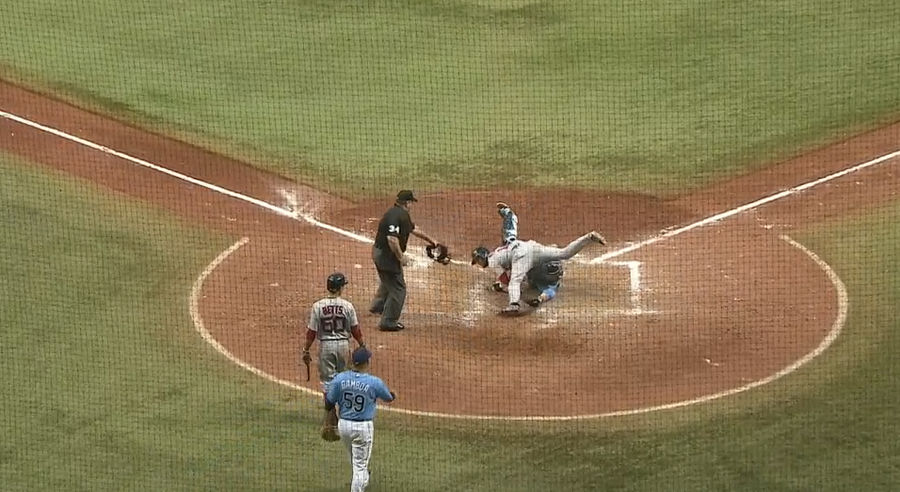 Dustin Pedroia Scores Winning Run By Dancing Around Rays Catcher
