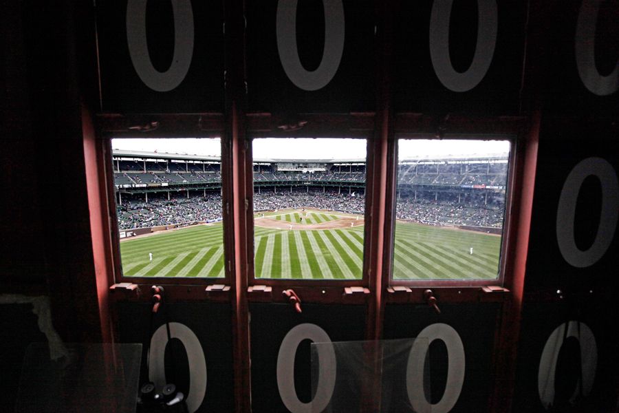 Rare Photos Of Wrigley&#39;s Scoreboard Mark Its 100th Anniversary