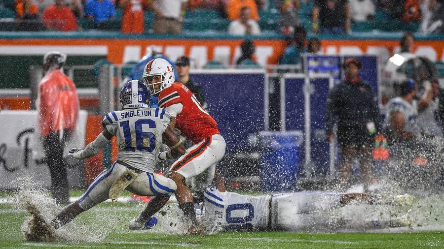 Jets And Dolphins Will Play On The Same Mud Pit Duke And Miami Mucked About In Yesterday