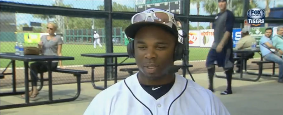 Who's Smooching In The Background Of Rajai Davis's Interview?