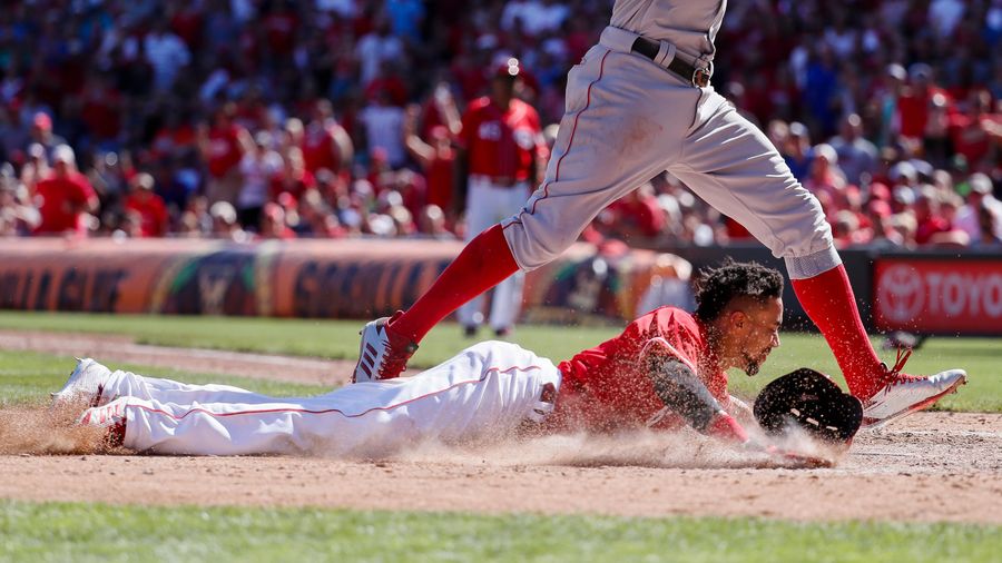 Billy Hamilton Was Picked Off At First And Still Scored A Run