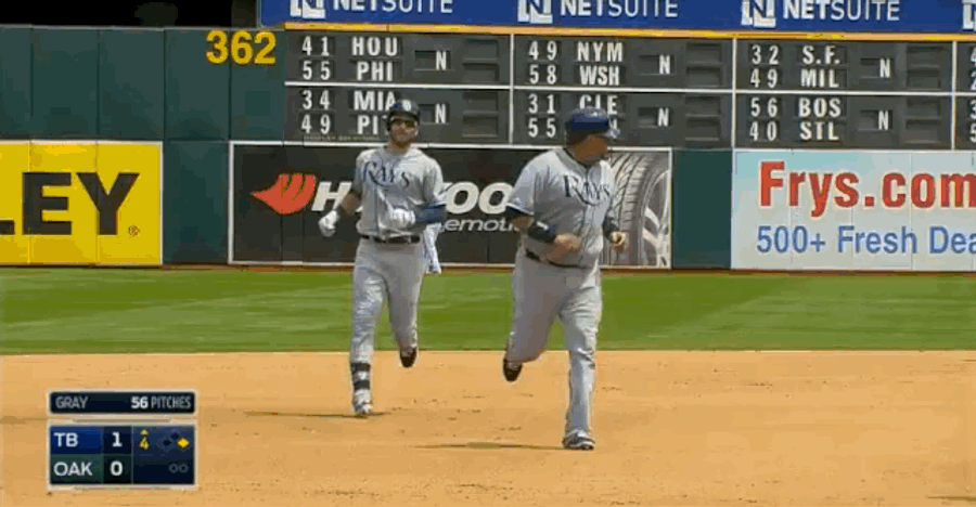Jose Molina&#39;s Home-Run Trot Was So Slow, A Teammate Almost Passed Him