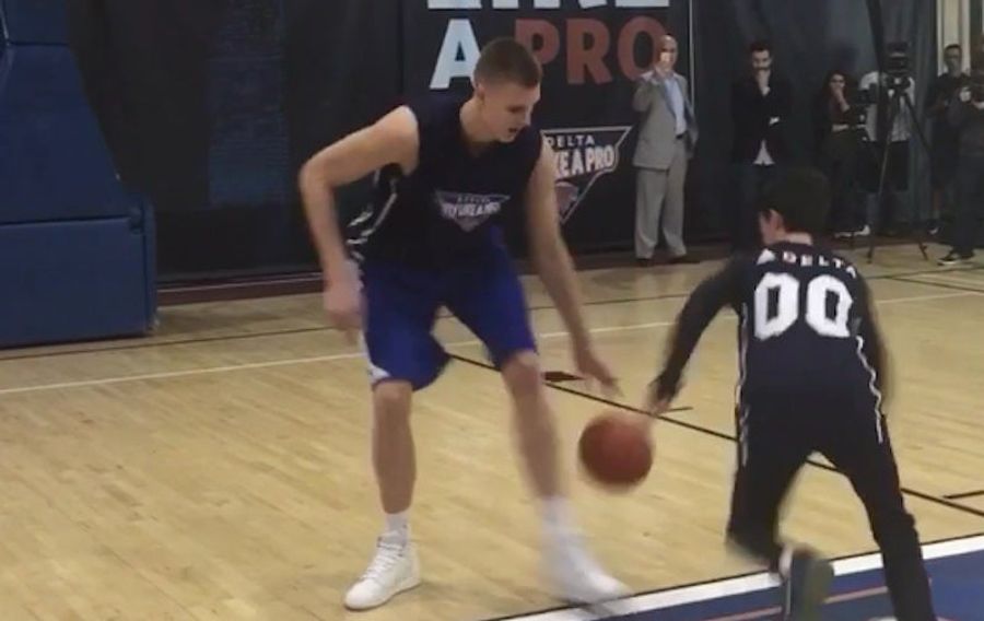 Small Child Cooks Kristaps Porzingis, Eats Him, Dabs
