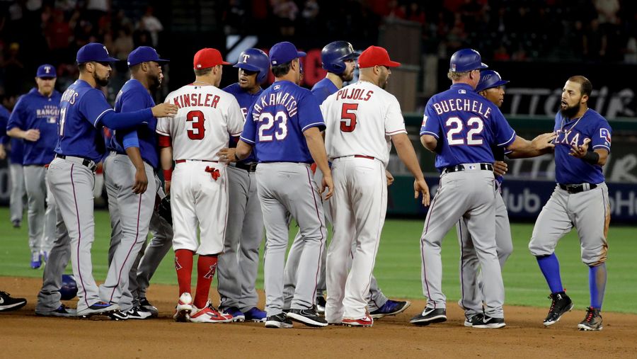 Gnarly Rougned Odor Takeout Slide Sparks Benches-Clearing Hullabaloo