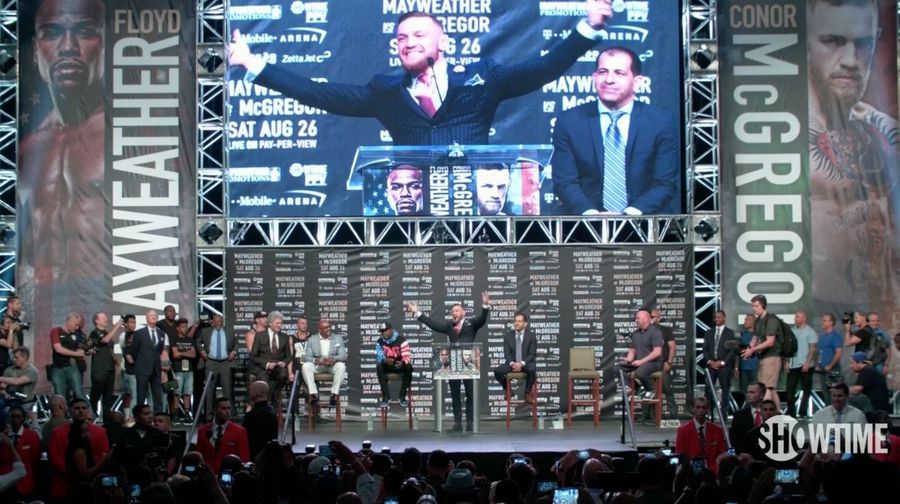 Conor McGregor And Floyd Mayweather Started The Dumbest Possible Road Show Today<em></em>
