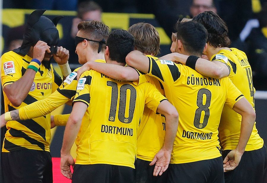 Happy Borussia Dortmund Celebrate Goal Batman And Robin Style