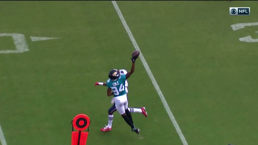 Jaguars WR Keelan Cole Snags An Absurd One-Handed Catch Against The Patriots
