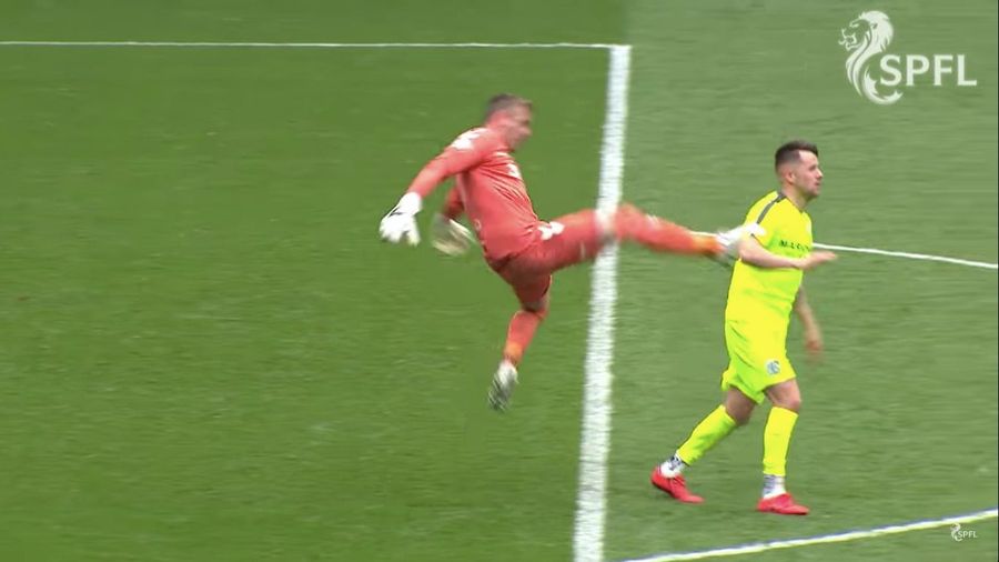 Goalkeeper Pulls Off The Rare Cheap Shot-Flop-Red Card Trifecta