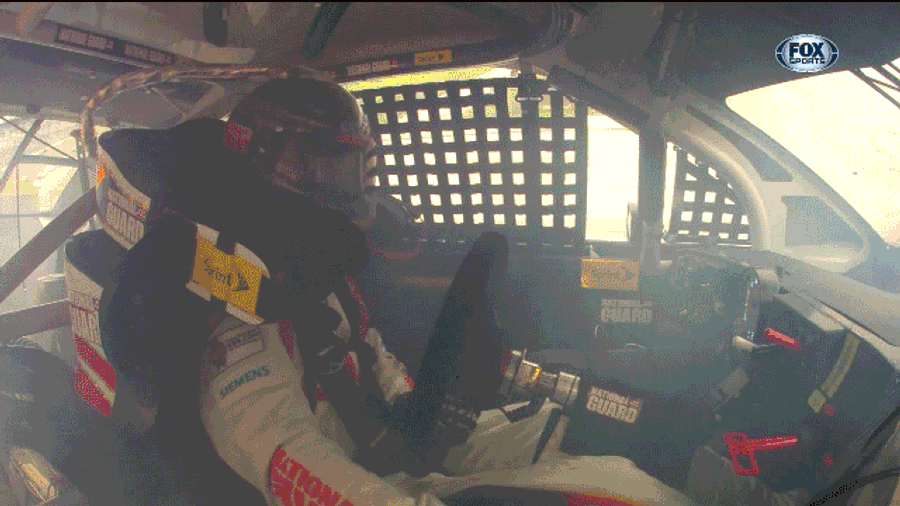 Dale Earnhardt, Jr.'s Car Engulfed In Flames At Texas Motor Speedway