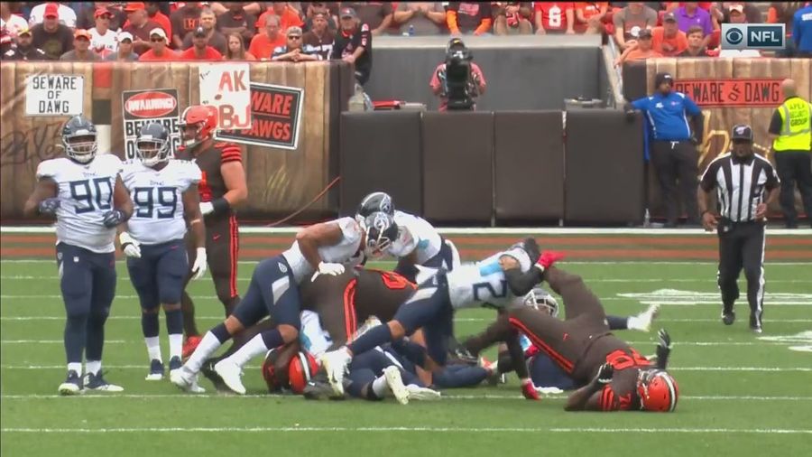 Browns Lineman Ejected For Treating Opponent's Head Like A Soccer Ball