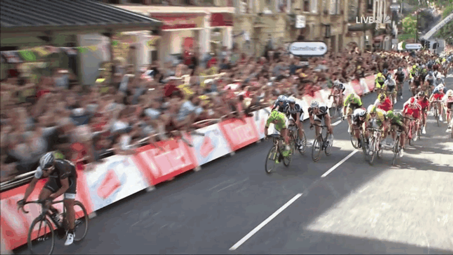 Mark Cavendish Eats It At The End Of First Stage Of Tour de France