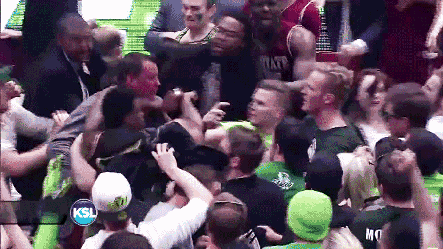 Court-Storming Leads To Fight In Aftermath Of UVU-NMSU Thriller