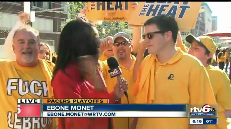 Pacers Post-Game Live Shot Features Dude In "Fuck LeBron" T-Shirt