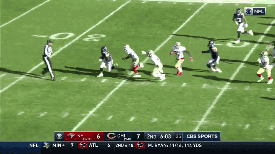 Tarik Cohen Runs Like 90 Yards For 61-Yard Punt Return TD