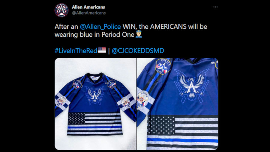 In one Texas town, a dead Black man and a hockey team’s divisive ‘thin blue line’ jerseys