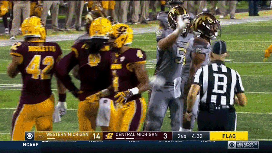 Western Michigan Player Collapses After Play Officials Rule Completely Legal