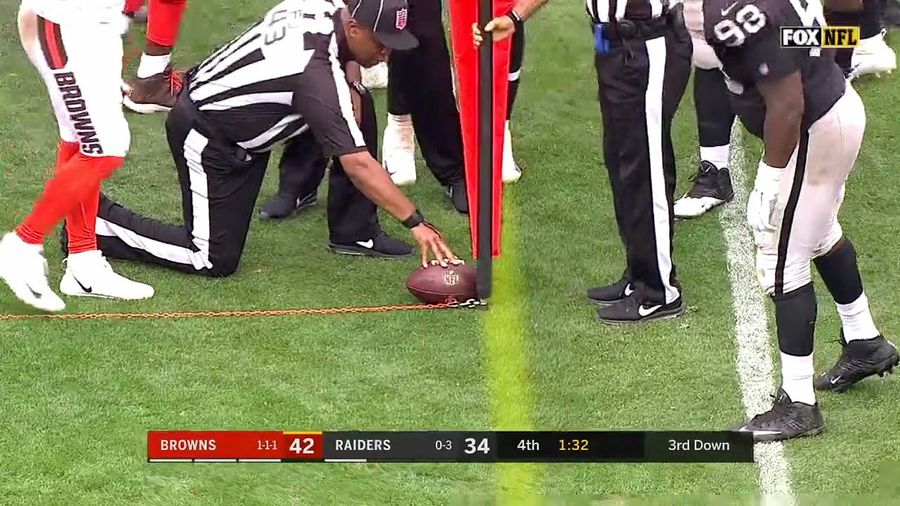 Bullshit Overturned First Down Helps Raiders Beat Browns In Overtime