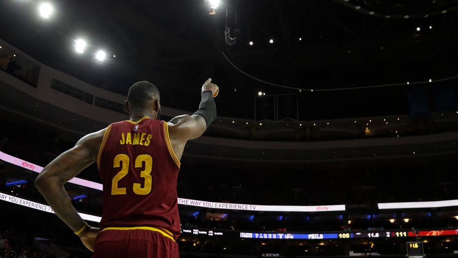 LeBron James Blocks Layup With His Presence