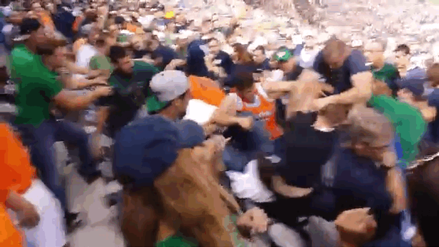 Man Dropped With Single Punch In Brawl At Notre Dame-Syracuse Game