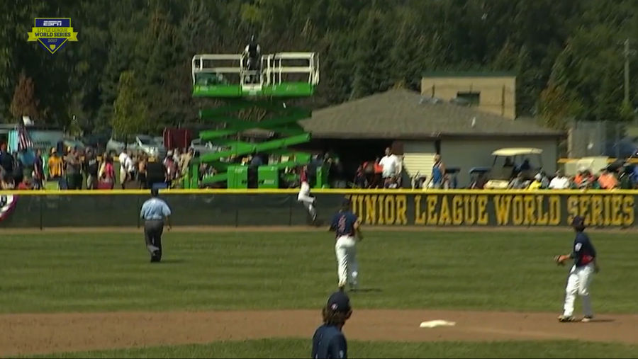 Little League Center Fielder Makes Superhuman Dinger-Robbing Catch