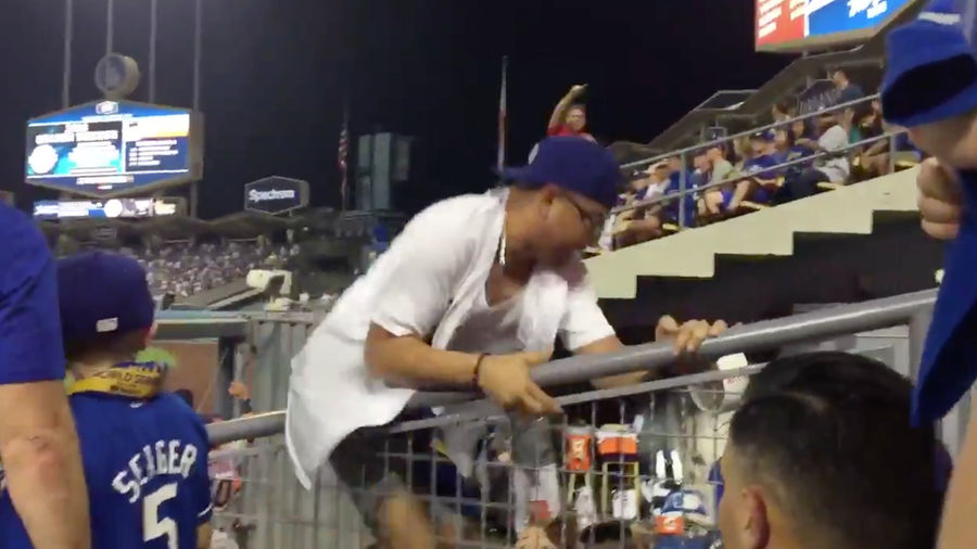Idiot On The Field Jumps Into Astros Bullpen, Is Caught Before Even Landing