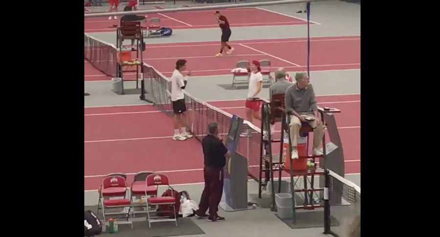 College Tennis Player Ducks Handshake After Opponent Seems To Spit In Hand