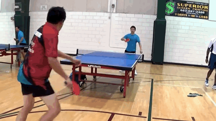 Check Out This Tight Behind-The-Back Table Tennis Shot