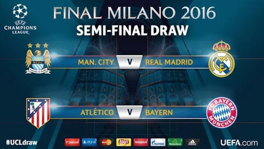 Here&#39;s The Champions League Semifinal Draw
