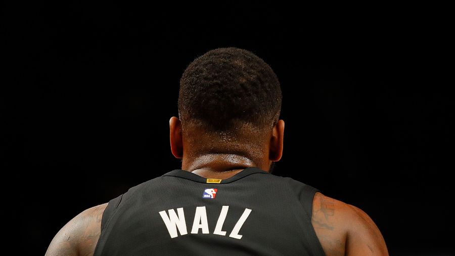 John Wall Slipped On His Infected Heel That Had Bone Spurs And His Achilles Tendon Exploded And His Supermax Begins Next Year<em></em>