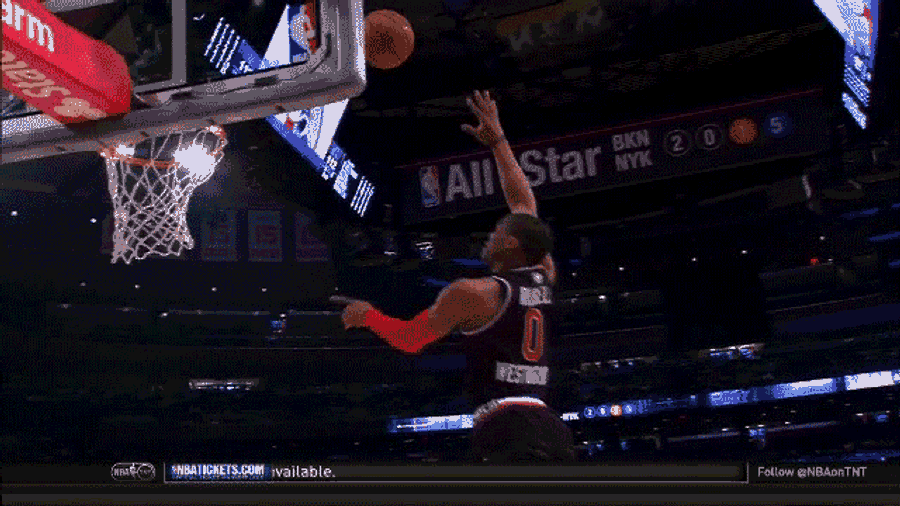 Russell Westbrook Hit His Head On The Backboard