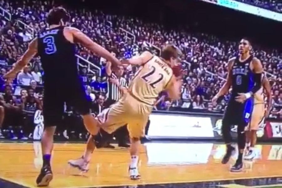 Duke Doofus Grayson Allen Trips Dude