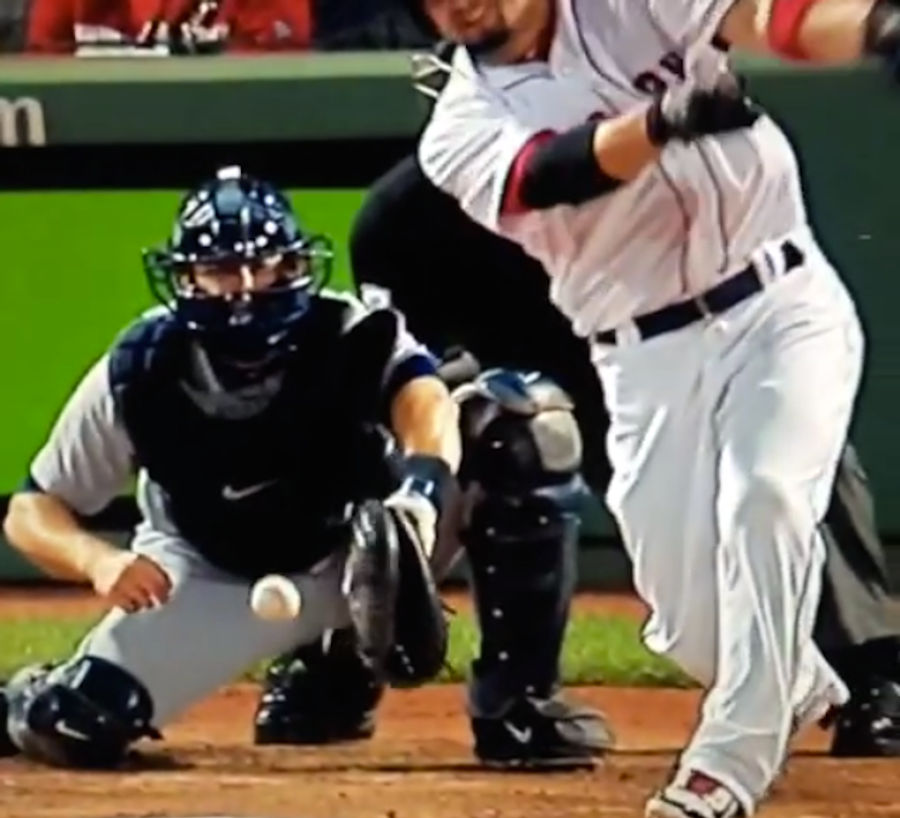 Tigers Catcher Alex Avila Takes Foul Ball To The Junk