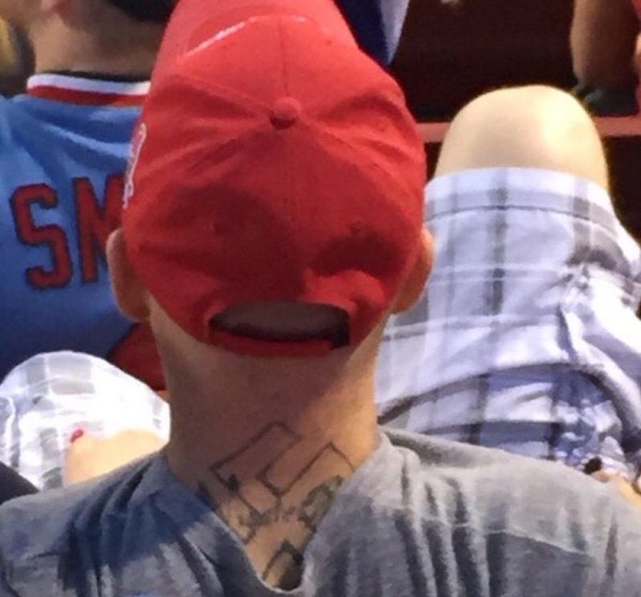Here&#39;s A Cardinals Fan With A Swastika Tattoo