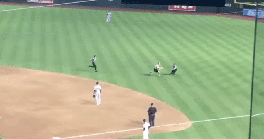 Idiot On The Field At Diamondbacks Game Is Tripped, Takes Surprisingly Long Time To Fall