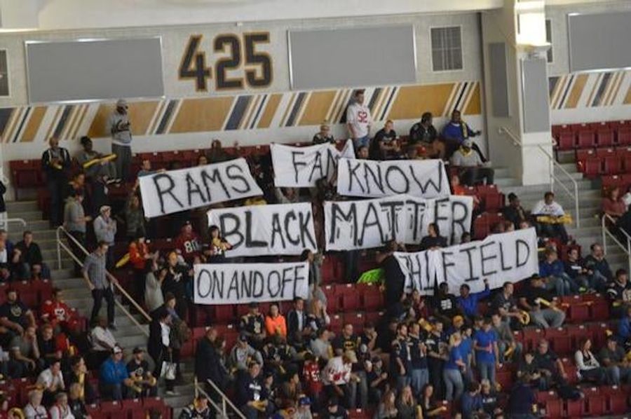 Ferguson Protesters Attend Monday Night Football