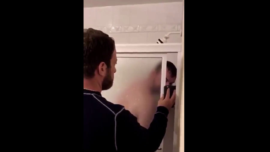 Barstool Employee Unhappy About Being Filmed In The Shower By His Boss