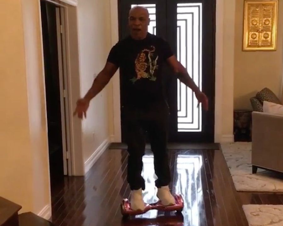 Mike Tyson Falls Off A Hoverboard Like An Asshole