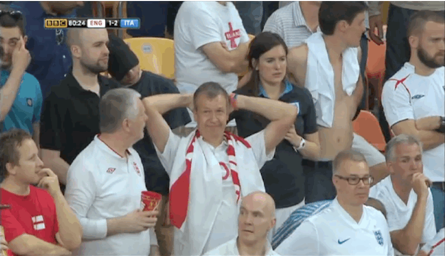 England Lose; Salty Fan Unimpressed