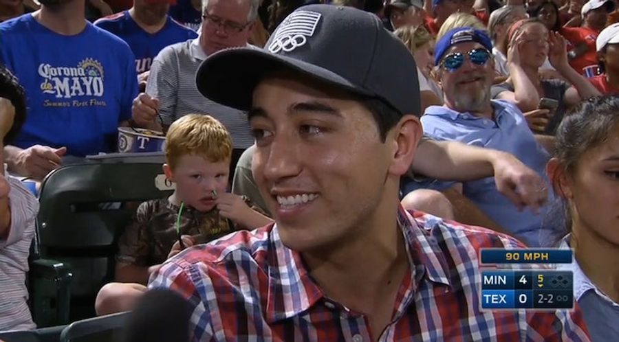 Innovative Boy At Rangers Game Uses Sunglasses To Pick, Eat Boogers