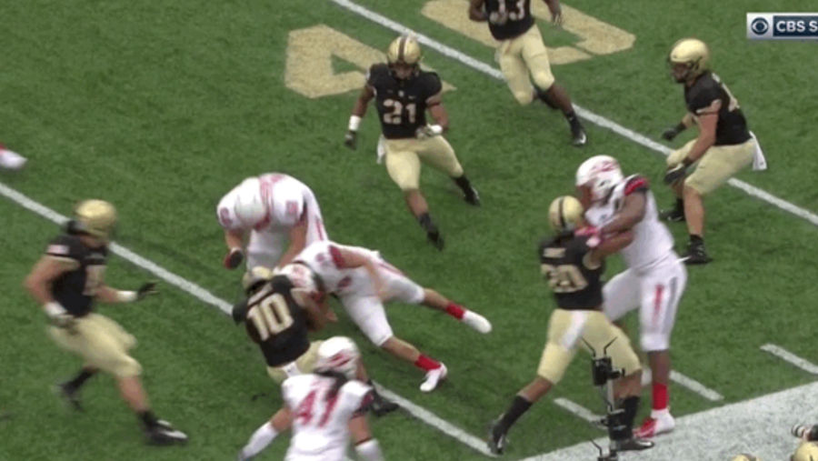 Liberty Punter Ejected For Spearing Army Player Head-First Like A Human Bullet Bill