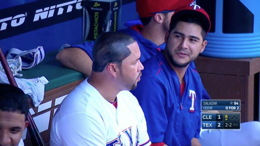 Carlos Beltran Put Eye Black On His Head To Make Fun Of Rougned Odor