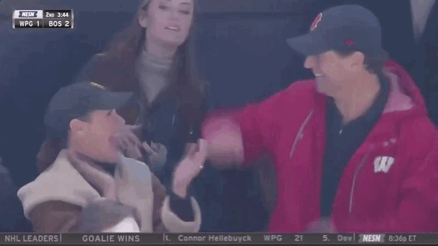 Proud Hockey Parents Mark Son's First Professional Fight By Coming Nowhere Close On Celebratory High Five