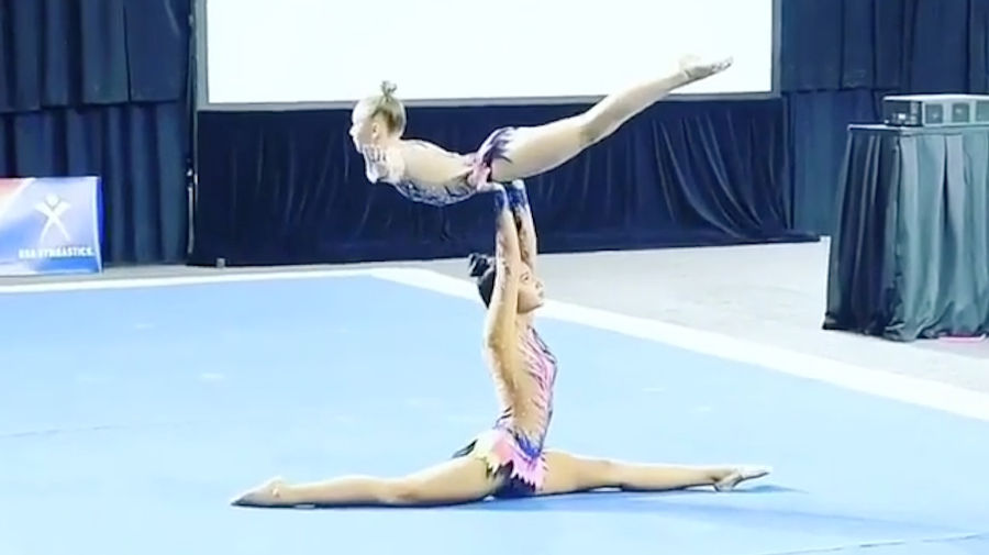 Heroic Gymnasts Continue Routine In Absolute Darkness During Sudden Power Outage