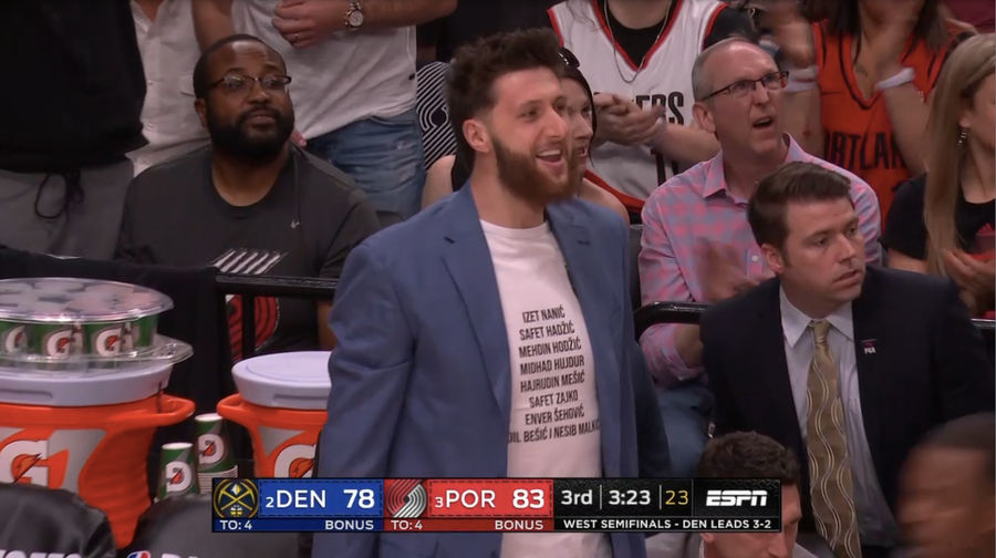 Jusuf Nurkic Wears T-Shirt With List Of Combatants Who Died In Bosnian War