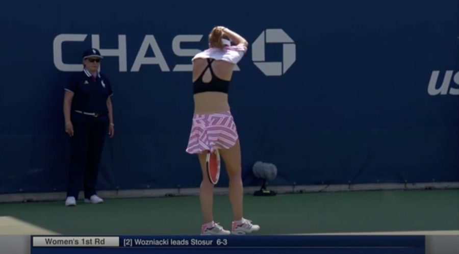 U.S. Open Umpire Hits Alize Cornet With A Bizarre Code Violation Because She Briefly Took Off Her Shirt