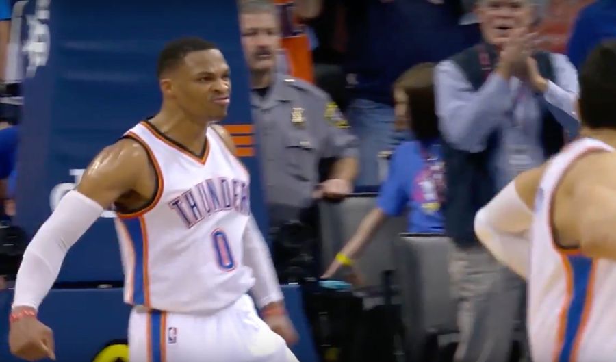 Russell Westbrook Touches The Sky And Ends Clint Capela