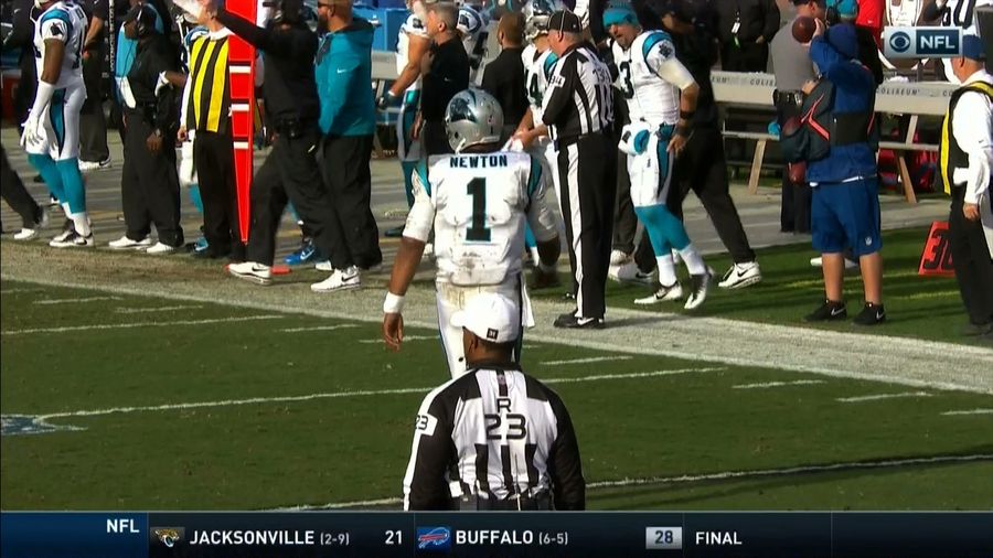Derek Anderson Flagged On The Bench For &quot;Disrespectfully Addressing An Official&quot;