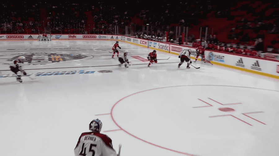 Mike Hoffman Skips The Puck Past Jonathan Bernier For A Truly Freakish Goal