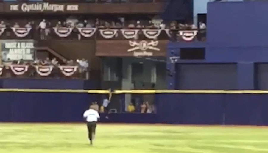 Idiot On The Field Almost Gets Away